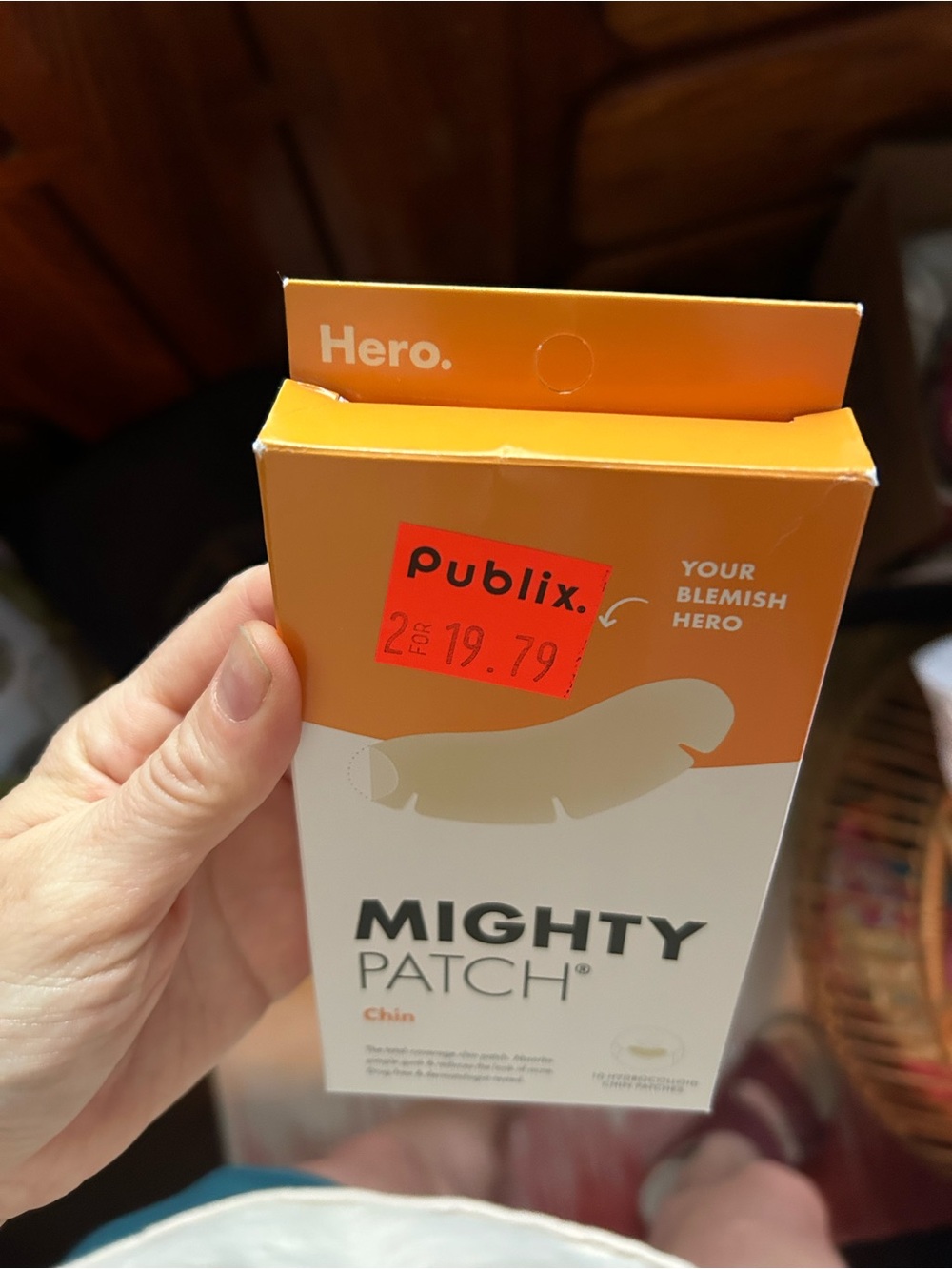 Mighty Patch Chin Pimple Patches - Orange & White